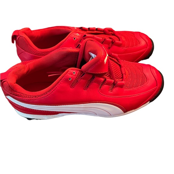 Red and white puma sneakers size 8 never worn before in good condition - Picture 6 of 6